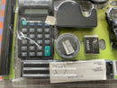 Retro School Essentials: Digital Watch, Calculator, Ruler, Scissors, and Pencil Sharpener Collection