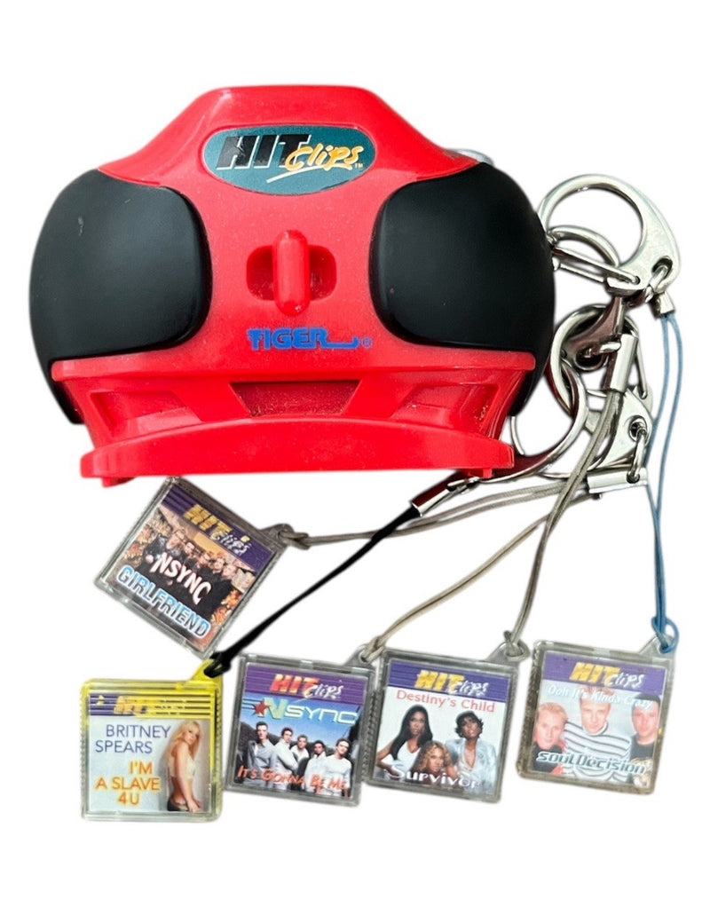 Y2K Novelty Hit Clips Boom Box Player with 5 Music Cartridges Tested and Working