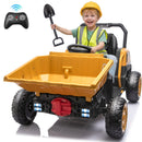 24V Electric Dump Truck Ride-On Toy for Kids with 4WD and Remote Control