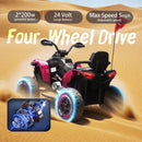 24V Electric ATV for Kids with Parental Remote and Bluetooth Connectivity