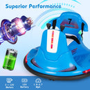 Electric 12V Blue Bumper Car for Kids and Toddlers with 360° Spin Feature
