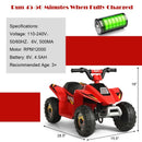 Red 6V Electric Quad ATV for Kids - 4-Wheel Ride-On Toy