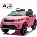 Garvee 12V Pink Land Rover Style Ride-On Car with Remote Control and Dual Motor