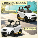 White Dual-Function 6V Electric Ride-On Car for Children