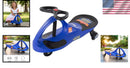 Blue Police Ride-On Toy Car for Kids 3 Years and Older, Battery-Free Metal Design