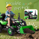 24V Children's Ride-On Tractor with Excavator, Dump Wagon, 3-Speed Settings, and Parental Control