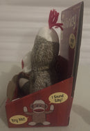 Interactive Sock Monkey Plush Toy with Talking Feature "I Repeat What You Say"