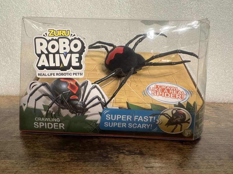 Interactive Battery-Powered Crawling Robo Spider Toy New Sealed