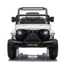 12V Bluetooth Electric Ride-On Truck with LED Lights for Kids Aged 1-4 Years - White