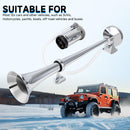 Chrome Zinc Single Tube Train Horn Kit for Trucks with Wiring