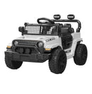 OROFULL White 12V Electric Ride-On Car with Remote Control and Music for Kids