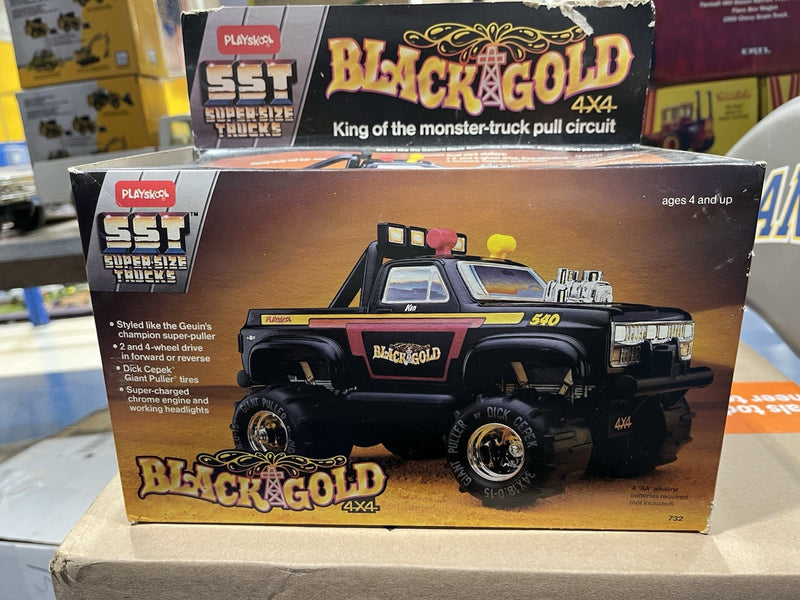 Playskool Black and Gold SST Pulling Truck Toy New in Box with Original Tape Uncut