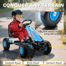 Blue Kids Pedal Go Kart with Adjustable Seat and EVA Wheels for Ages 3 to 8