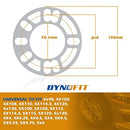 5mm Wheel Spacers for 4 and 5 Lug Vehicles, Set of 2 Universal Thin Spacers