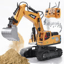 16 Channel RC Excavator Toys for Boys - Remote Control Construction Excavator