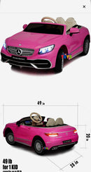 Mercedes-Maybach S650 Pink Electric Ride-On Car with Opening Doors, Lights, and Safety Belt