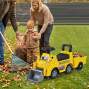 Dual Function Excavator Ride-On with Removable Trailer, Digging Tool, and Secret Seat Compartment