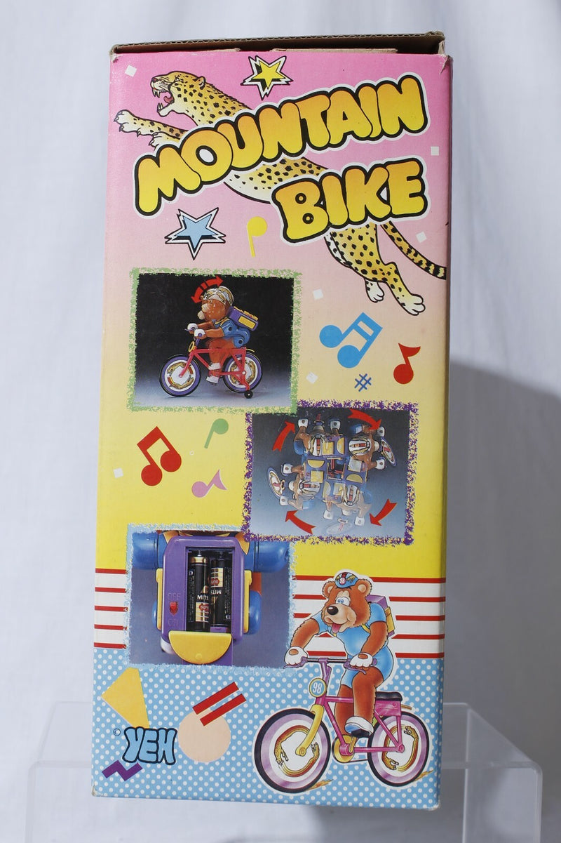 Battery Operated Bear Riding Mountain Bike Toy with Cheetah Wheels