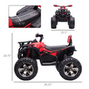 12V Red Kids ATV Ride-On Car with Music and Realistic Wheels