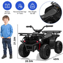 Electric Pink 4-Wheel ATV Ride-On Toy for Kids Ages 3-8, 24V, 66lbs Weight Limit