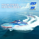 DEERC HJ812 Remote Control Shark Boat - 20+ MPH Speed with LED Lights for Pool and Lake Fun