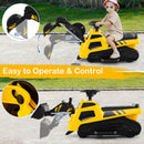 Multifunctional Excavator Ride-On Toy with Horn and Storytelling for Toddlers Aged 1.5 Years and Up