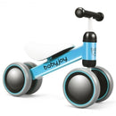 Blue Balance Bike for Toddlers Aged 2 - No Pedal 4-Wheel Design