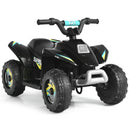 Black 6V Electric Quad ATV Ride-On Toy for Toddlers with 4 Wheels
