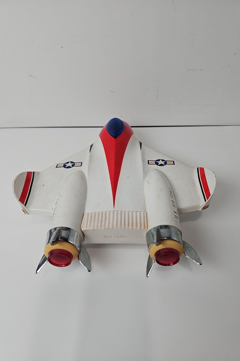 Working US Air Force Super Jet Fighter F-125 Mekka Solid State AM Radio Vintage Model