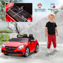 Licensed Mercedes SLC 300 12V Kids Ride-On Car with Remote Control - Red