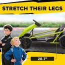 24V Kids Drift Go Kart, Green, with Speed Up to 8.1 MPH