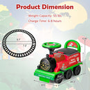 6V Toddler Ride-On Train Set with Track and Dual Seater - Green