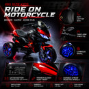 12V Battery-Powered Kids Motorcycle Ride-On with Illuminated Wheels