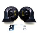 Single 115DB 12V Automotive Electric Horn Black Dual Tone with Waterproof Bracket