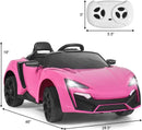 Electric Ride-On Toy Car with Remote Control, LED Lights, and Three Speed Options