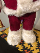 VTG 1950's Rubber Face Santa Works Automaton Bell 13" Tin Toy Made in Japan NOS