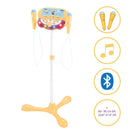 Lexibook Peanuts Adjustable Microphone Stand with Dual Mics, Voice Effects, and Illumination