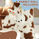Rabbit-Themed Rocking Horse with Realistic Neigh and Plush Comfort