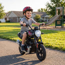 Black 24V Electric Motorcycle with 180W Motor for Kids Aged 6-12