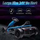 Garvee Ride G Series 24V Electric Go Kart for Kids Ages 8-12, 600W, 8MPH, 9Ah Battery, Blue