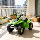 6V Green Children's Electric Quad ATV with Forward and Reverse Controls