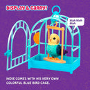 Whimsical Chatty Bird Toy in Cage - Voice Mimicking Fun for Imaginative Kids 5-7