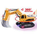 JOYIN 2-Pack Colorful Remote Control Construction Trucks in Varying Sizes