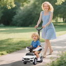 White Mercedes-Benz C-Class 2-in-1 Ride-On Push Car