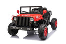 36V Electric Off-Road Military Jeep Toy for Kids - 2-Seater Dual Drive Vehicle
