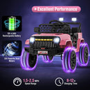 12V Children’s Electric Truck with Parental Control, Three Speed Settings, LED Lights, and Music Feature