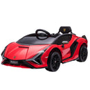 Kid's 12V Red Electric Ride-On Car with Remote, Sound, and Lights