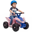 Blue 6V Battery-Powered Kids ATV with Handlebar Control