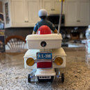 Vintage 1987 Battery Operated Jumbo Police Motorcycle In Box