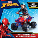 12V Electric Spiderman ATV Ride-On Car for Toddlers Ages 3-7, Max Weight 88lbs